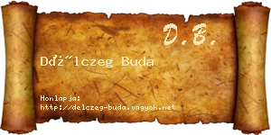 Délczeg Buda névjegykártya